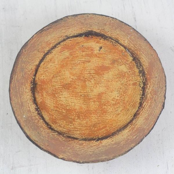 Alternate image for Hand Crafted Aged Ceramic Catchall For Decorative Use Only Brown Ewe Agbah