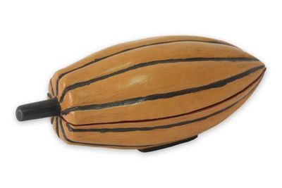 Alternate image for Hand-carved Wood Decorative Box from Ghana Cocoa Pod