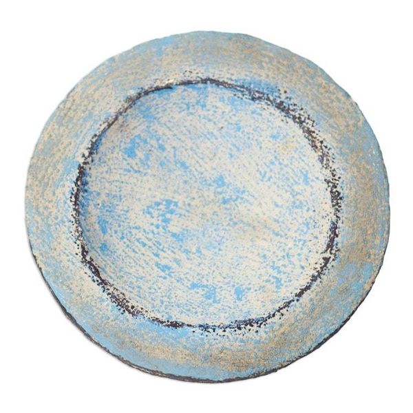 Alternate image for Hand Crafted Aged Ceramic Catchall For Decorative Use Only Blue Ewe Agbah