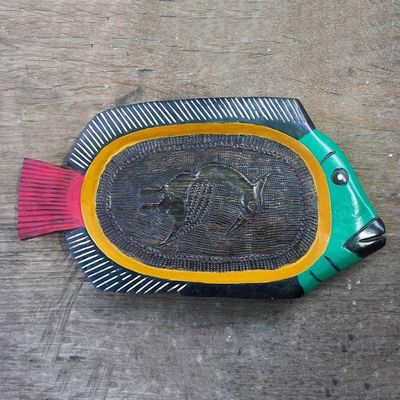 Alternate image for Decorative Sese Wood Fish Tray Fish Food