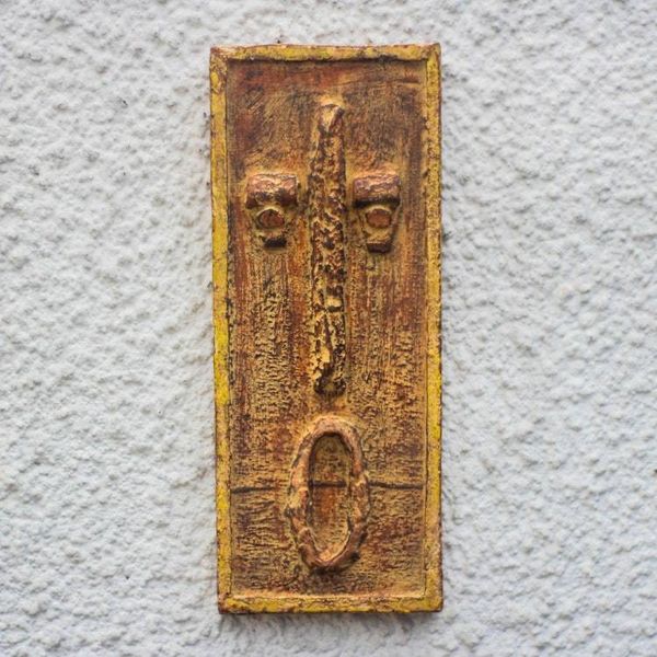Alternate image for Rustic Sese Wood Portrait Relief Panel from Ghana Fine Face