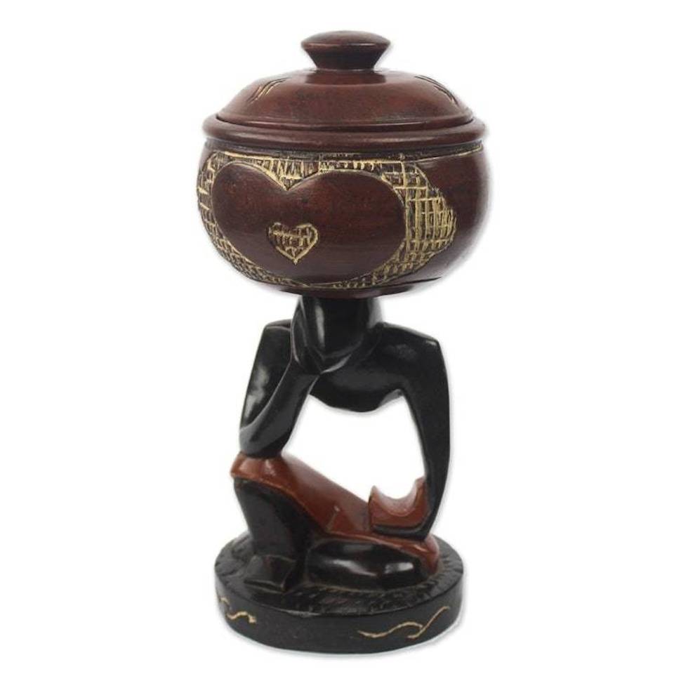 Decorative Wood Home Accent from Ghana 'Education Has No End'
