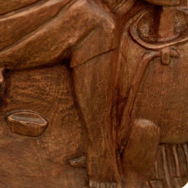 Alternate image for Baku Wood Relief Panel of a Woman Cooking from Ghana Evening Meal