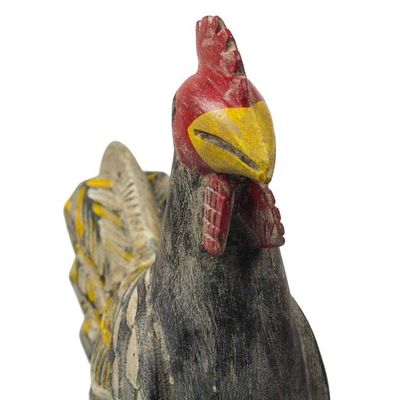 Alternate image for Multi-Color Wood Decorative Box with Rooster Sculpture Lid Watchful Rooster