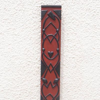 Alternate image for Dogon Board-Like Mahogany Relief Panel Handmade in Ghana Family Dogon Board