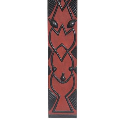 Alternate image for Dogon Board-Like Mahogany Relief Panel Handmade in Ghana Family Dogon Board