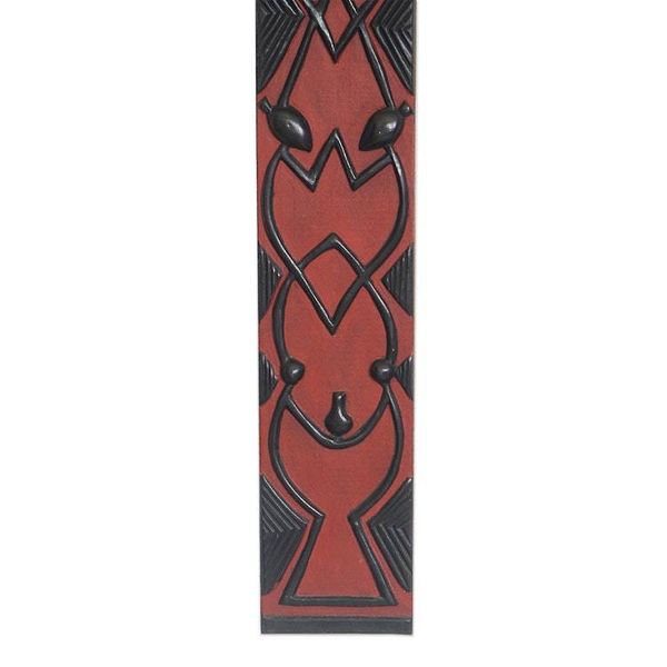 Alternate image for Dogon Board-Like Mahogany Relief Panel Handmade in Ghana Family Dogon Board