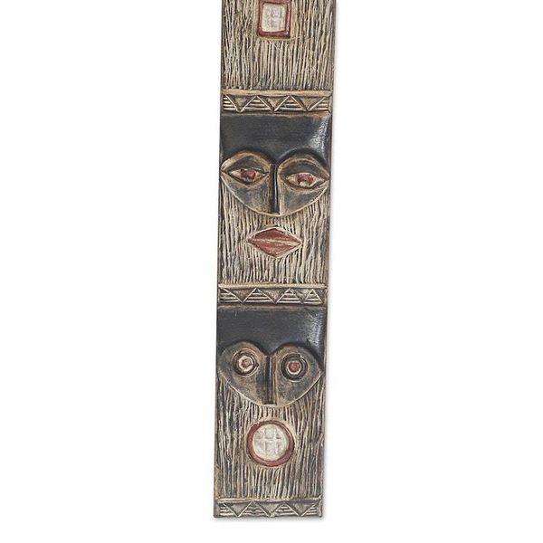 Alternate image for Mahogany Wall Relief Panel Carved Painted by Hand in Ghana Simbisa Dogon Board