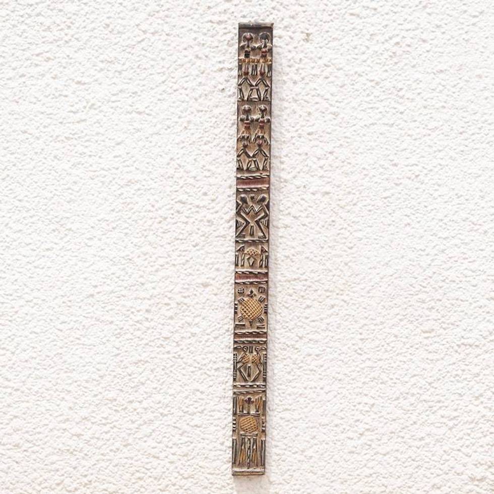 Ghanaian Dogon Board-Like Mahogany Wall Relief Panel 'Atsula Dogon Board'