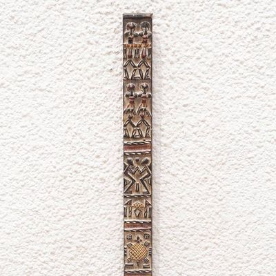 Alternate image for Ghanaian Dogon Board-Like Mahogany Wall Relief Panel Atsula Dogon Board