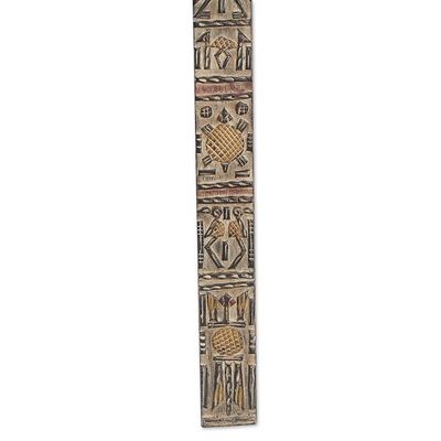 Alternate image for Ghanaian Dogon Board-Like Mahogany Wall Relief Panel Atsula Dogon Board