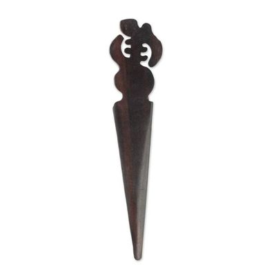 Alternate image for Ebony Wood Gye Nyame Letter Opener from Ghana Gye Nyame Helper