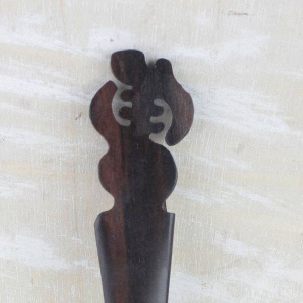 Alternate image for Ebony Wood Gye Nyame Letter Opener from Ghana Gye Nyame Helper