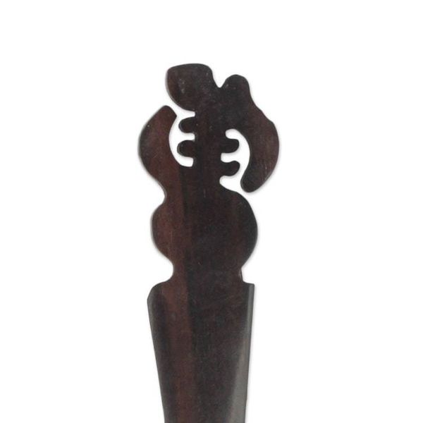 Alternate image for Ebony Wood Gye Nyame Letter Opener from Ghana Gye Nyame Helper