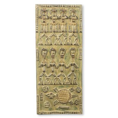 Alternate image for Unique Hand Crafted African Calabash Relief Panel Balase Dogon Board