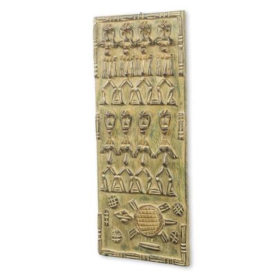 Alternate image for Unique Hand Crafted African Calabash Relief Panel Balase Dogon Board