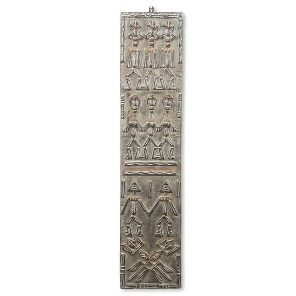 Alternate image for Handcrafted Calabash and Wood Wall Relief Panel from Ghana Kandem Dogon Board