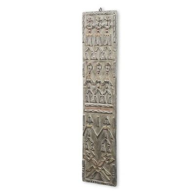 Alternate image for Handcrafted Calabash and Wood Wall Relief Panel from Ghana Kandem Dogon Board