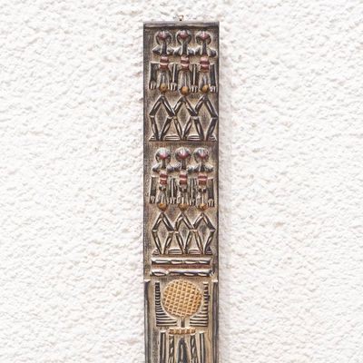 Alternate image for Dogon Board Mahogany Relief Panel Carved and Painted by Hand Unity Dogon Board