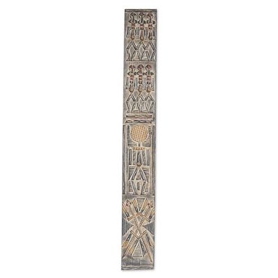 Alternate image for Dogon Board Mahogany Relief Panel Carved and Painted by Hand Unity Dogon Board