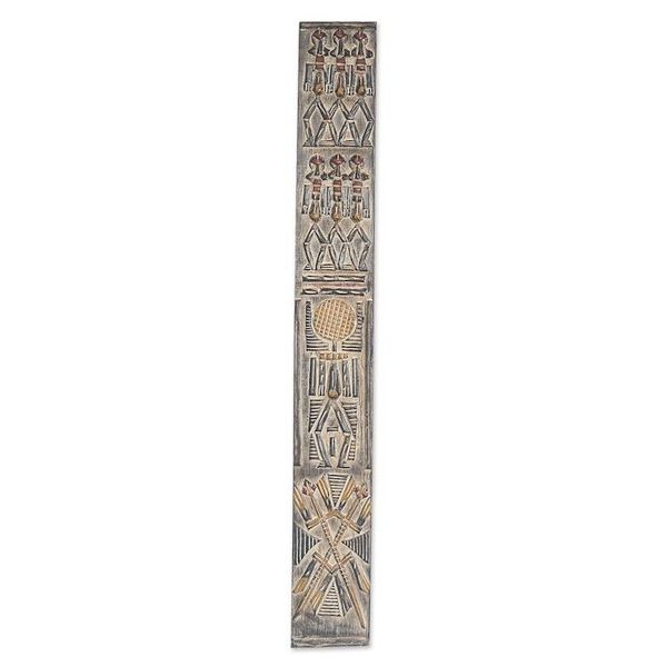 Alternate image for Dogon Board Mahogany Relief Panel Carved and Painted by Hand Unity Dogon Board