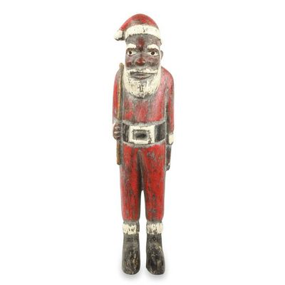 Alternate image for Unique Santa Claus African Christmas Sculpture Father Christmas