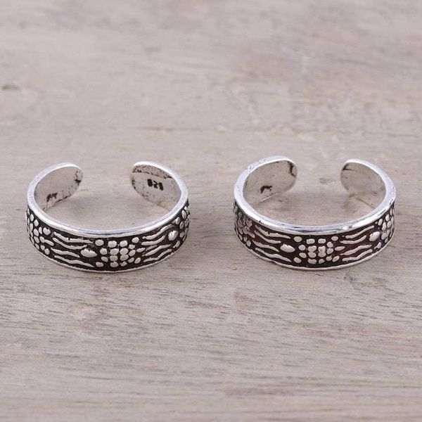 Alternate image for Sterling Silver Swimming Turtles Pair of Toe Rings Happy Turtles
