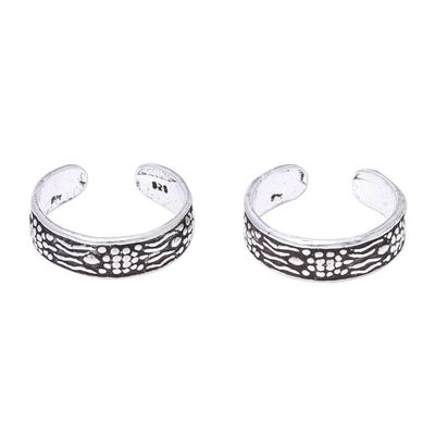 Alternate image for Sterling Silver Swimming Turtles Pair of Toe Rings Happy Turtles