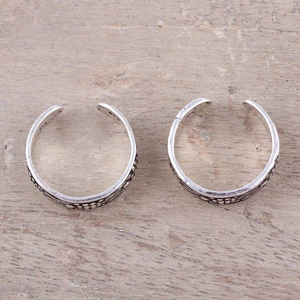 Alternate image for Sterling Silver Swimming Turtles Pair of Toe Rings Happy Turtles