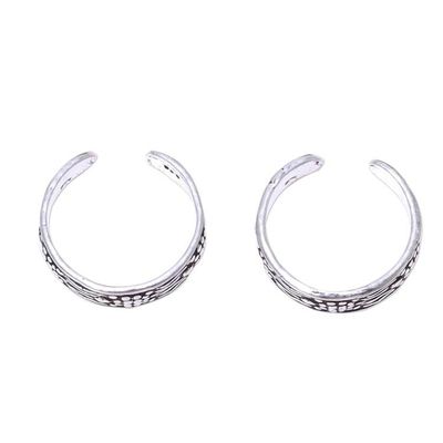 Alternate image for Sterling Silver Swimming Turtles Pair of Toe Rings Happy Turtles