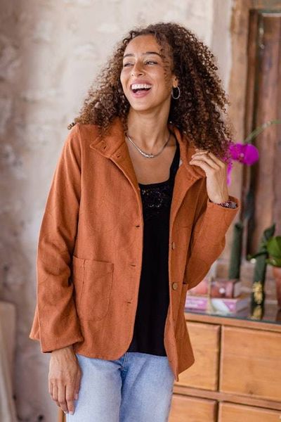 Primary image for Embroidered Cotton Slub Jacket Pumpkin Fantasy