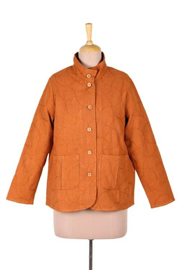Alternate image for Embroidered Cotton Slub Jacket Pumpkin Fantasy