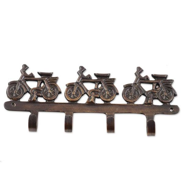 Alternate image for Bicycle Race Coat or Key Hooks Brass Bicycle Race