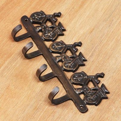 Alternate image for Bicycle Race Coat or Key Hooks Brass Bicycle Race
