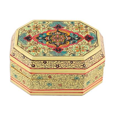 Alternate image for Small Hand Painted Jewelry or Trinket Box from India Persian Shield
