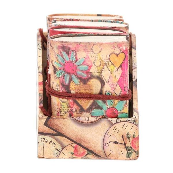 Alternate image for Floral Motif Paper Journals from India Set of 4 Daily Notes