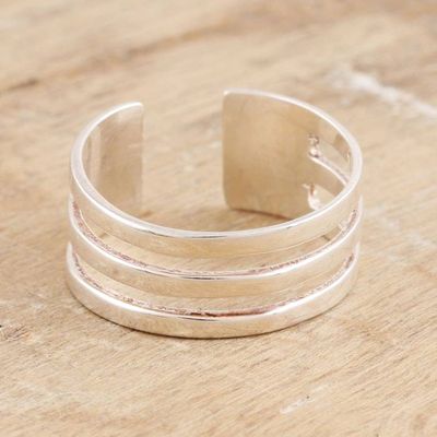 Alternate image for Hand Crafted Sterling Silver Toe Ring from India Future History