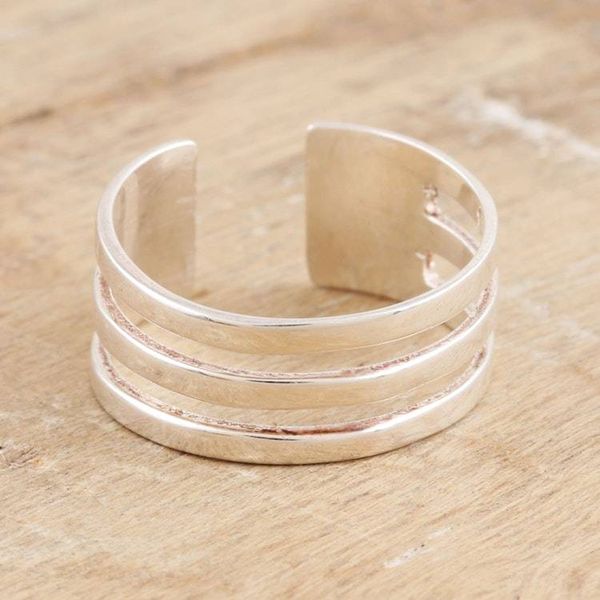 Alternate image for Hand Crafted Sterling Silver Toe Ring from India Future History