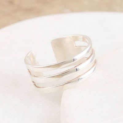 Alternate image for Hand Crafted Sterling Silver Toe Ring from India Future History