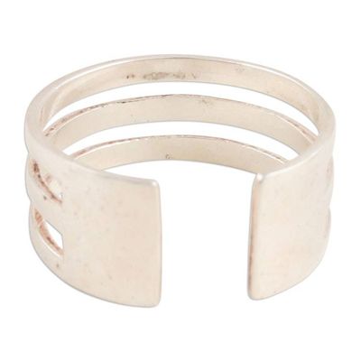 Alternate image for Hand Crafted Sterling Silver Toe Ring from India Future History