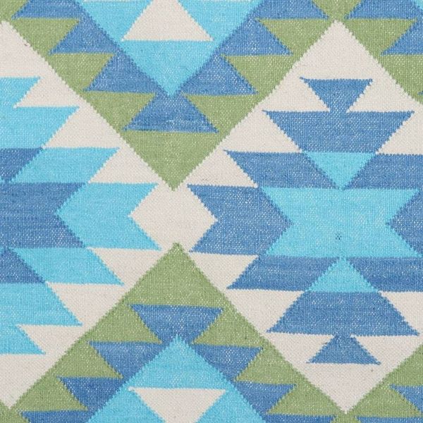 Alternate image for Hand-Woven Flat Weave Wool Area Rug 4x6 Rolling Hills