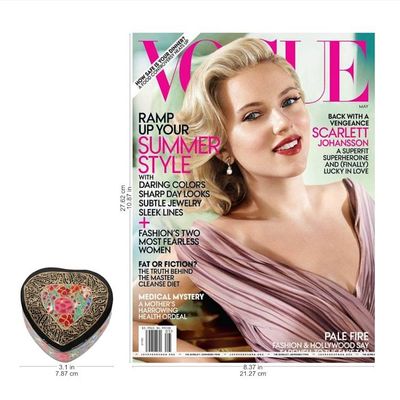 Alternate image for Hand-Painted Floral and Metallic Gold Heart Decorative Box Love of Flowers