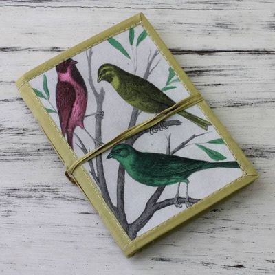 Primary image for 48-page Handmade Paper Handcrafted Journal Sparrows