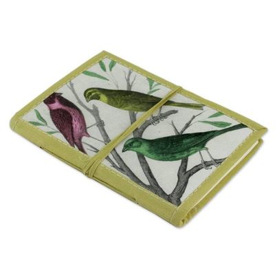 Alternate image for 48-page Handmade Paper Handcrafted Journal Sparrows