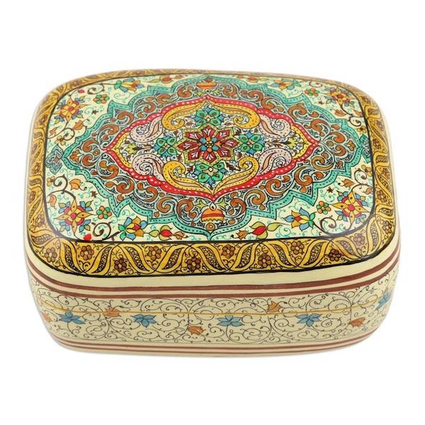 Alternate image for Lacquerware Wood and Papier Mache Box from India Persian Delight