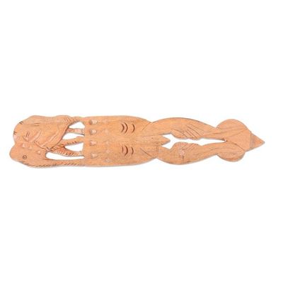 Alternate image for Handcrafted Kadam Wood Elephant Bookmark from India Royal Elephant