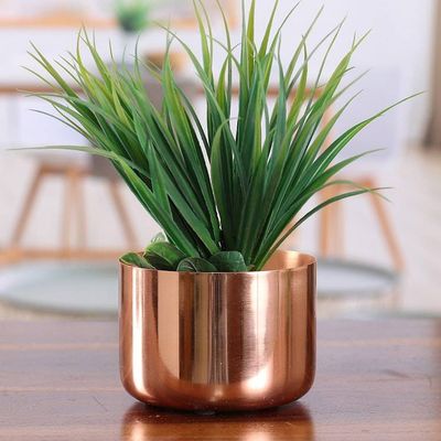 Primary image for Handcrafted Polished Decorative Copper Flower Pot from India Copper Charm