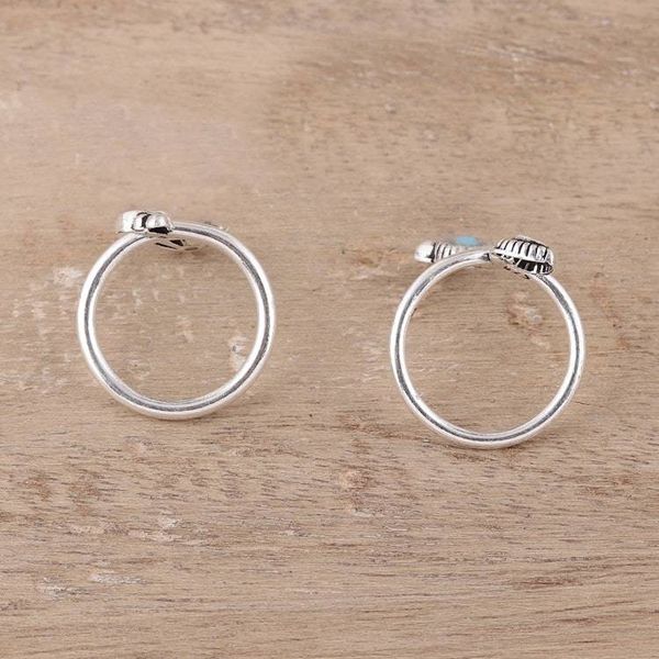 Alternate image for Cultured Pearl and Sterling Silver Toe Rings from India Twin Glory