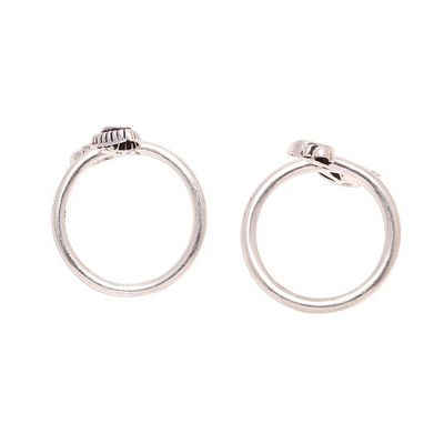 Alternate image for Cultured Pearl and Sterling Silver Toe Rings from India Twin Glory