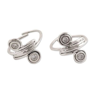 Alternate image for Swirl-Shaped Sterling Silver Toe Rings from India Swirl Quartet